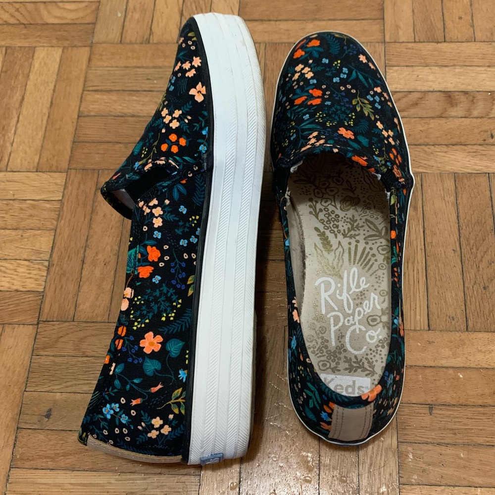 Rifle Paper Co. & Keds - Platform Slip-On Sneaker - size 9.5